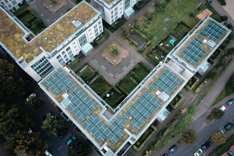 Solar power on apartment buildings