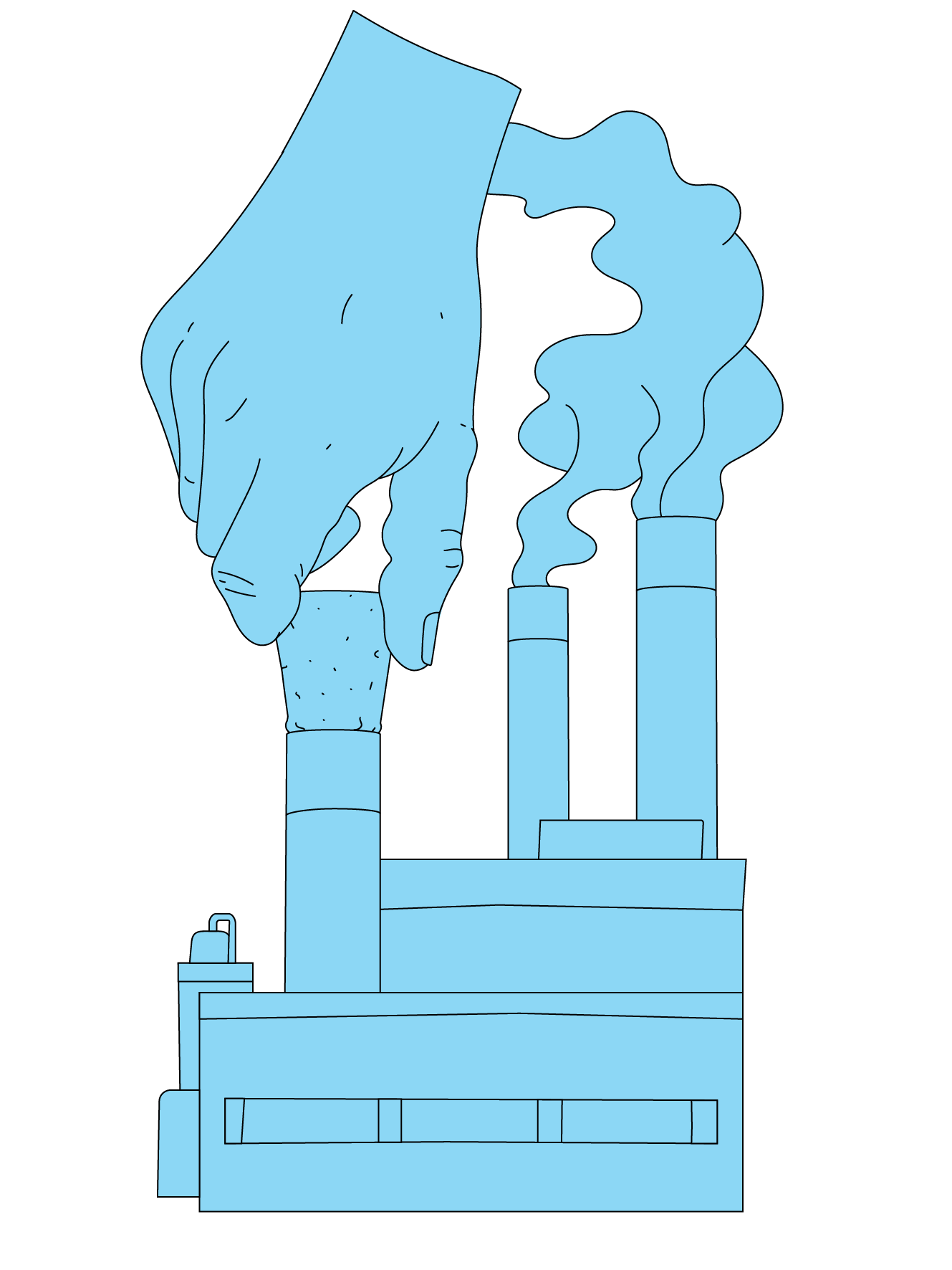 Illustration of «Fewer greenhouse gas emissions»